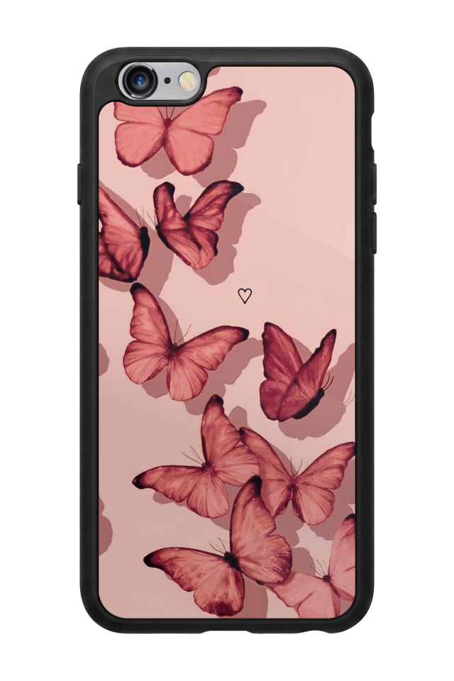 iPhone 6s Plus Uyumlu Kelebek Tasarımlı Glossy Premium Kılıf