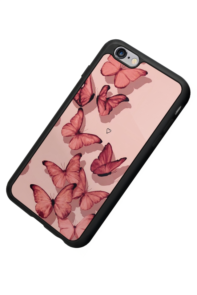 iPhone 6s Plus Uyumlu Kelebek Tasarımlı Glossy Premium Kılıf