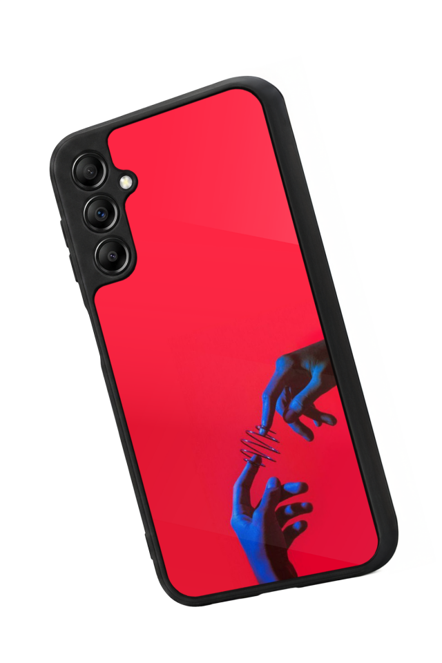Samsung Galaxy A14 Uyumlu Kirmizi Tasarımlı Glossy Premium Kılıf