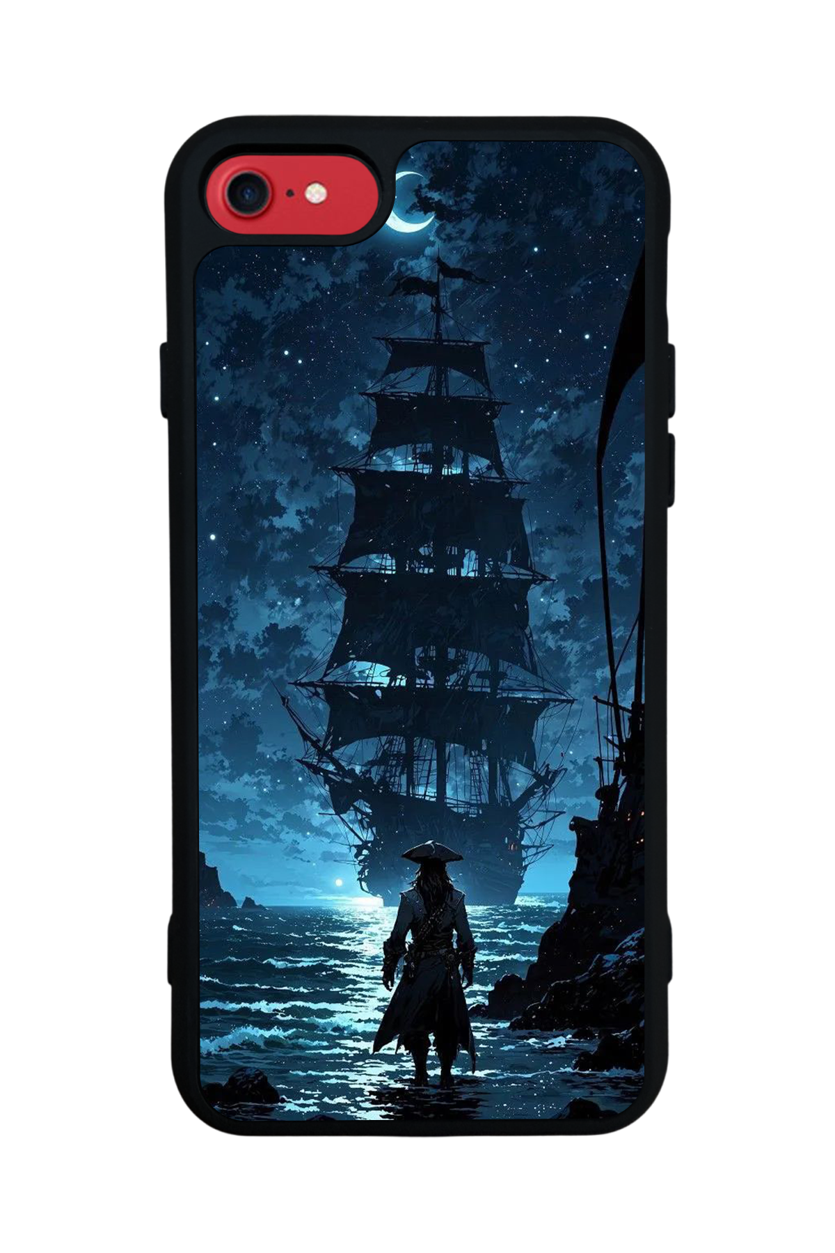 iPhone SE Uyumlu Korsan Tasarımlı Glossy Premium Kılıf