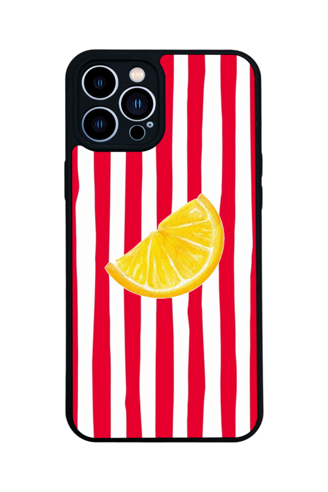 iPhone 13 Pro Max Uyumlu Limon Tasarımlı Glossy Premium Kılıf