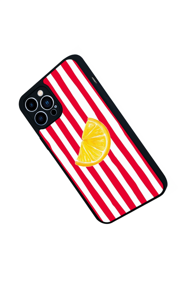 iPhone 13 Pro Max Uyumlu Limon Tasarımlı Glossy Premium Kılıf