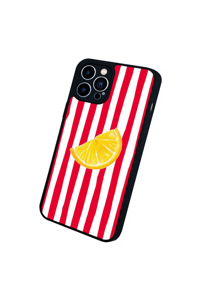 iPhone 13 Pro Max Uyumlu Limon Tasarımlı Glossy Premium Kılıf
