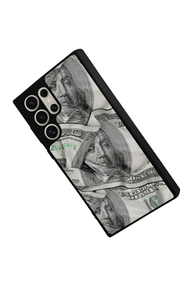 Samsung Galaxy S22 Ultra Uyumlu Money Para Tasarımlı Glossy Premium Kılıf