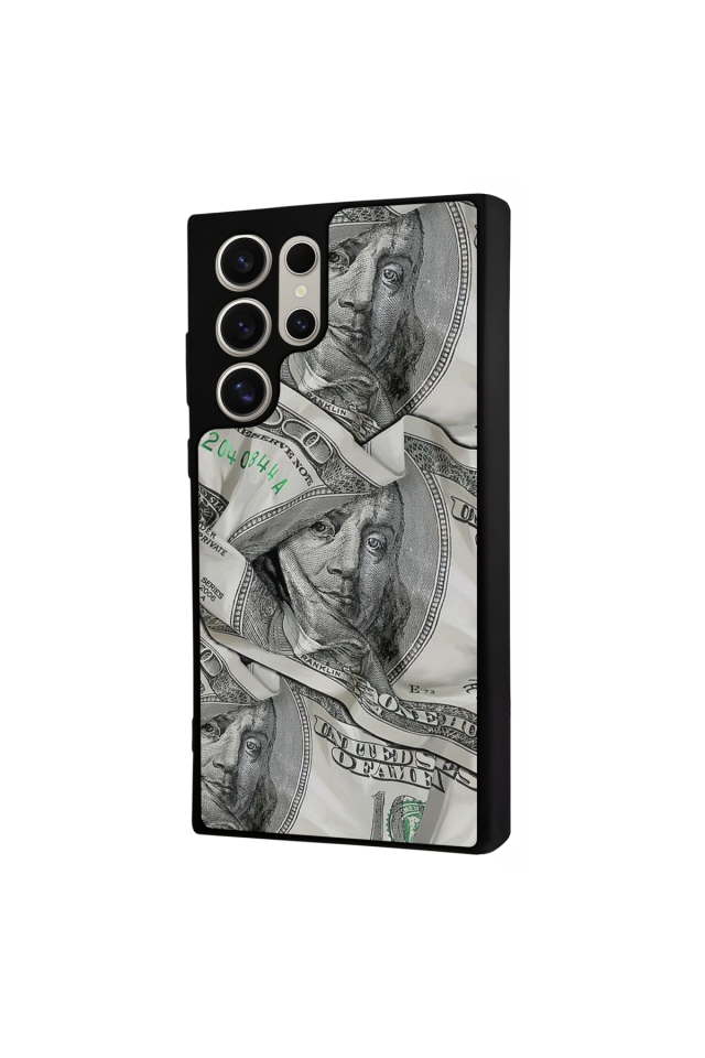 Samsung Galaxy S22 Ultra Uyumlu Money Para Tasarımlı Glossy Premium Kılıf