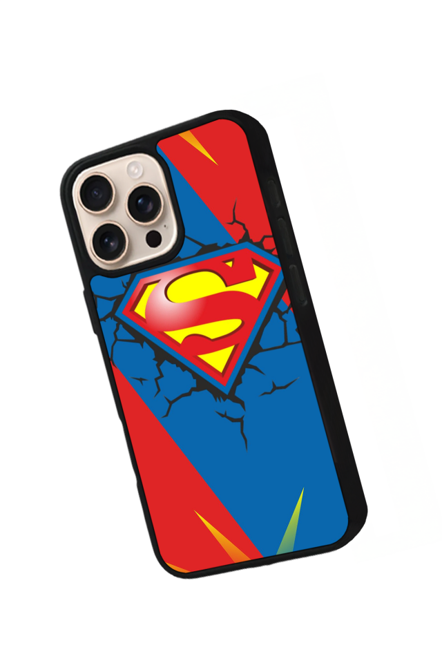 iPhone 16 Pro Max Uyumlu Superman Tasarımlı Glossy Premium Kılıf