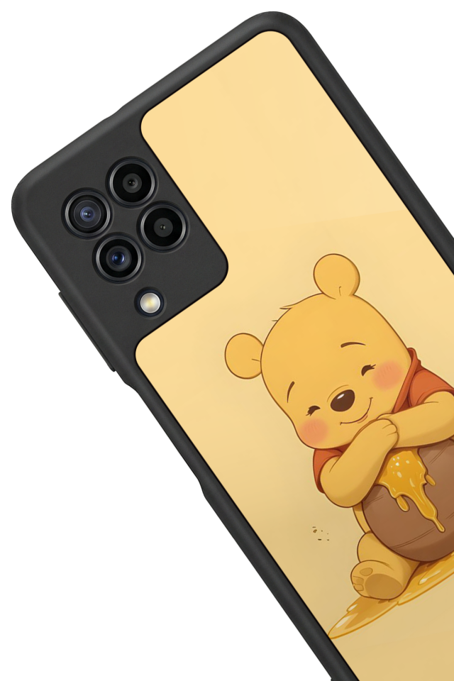 Samsung Galaxy M32 Uyumlu Winnie Tasarımlı Glossy Premium Kılıf