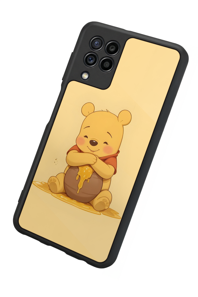 Samsung Galaxy M32 Uyumlu Winnie Tasarımlı Glossy Premium Kılıf
