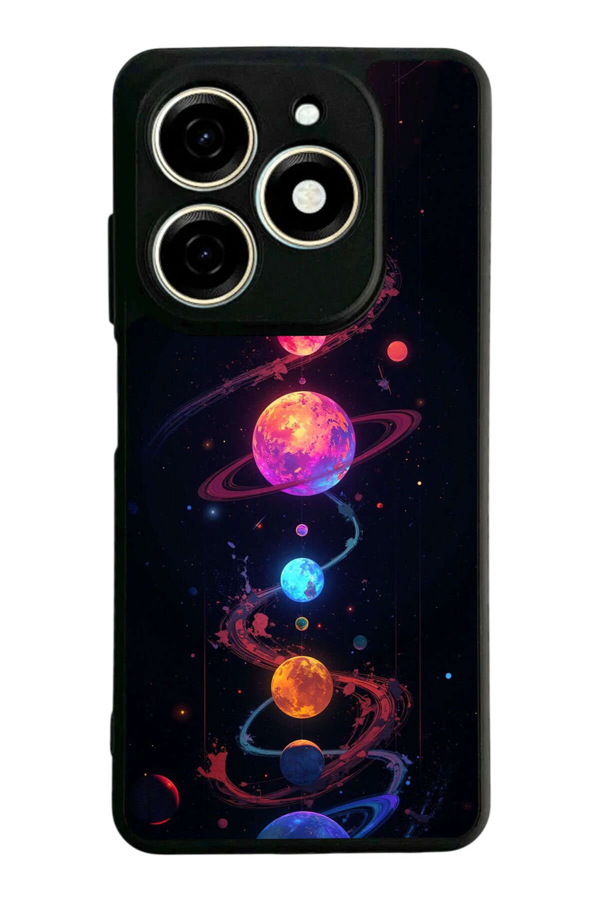 Tecno Spark 20/20C Uyumlu Uzay Tasarımlı Glossy Premium Kılıf