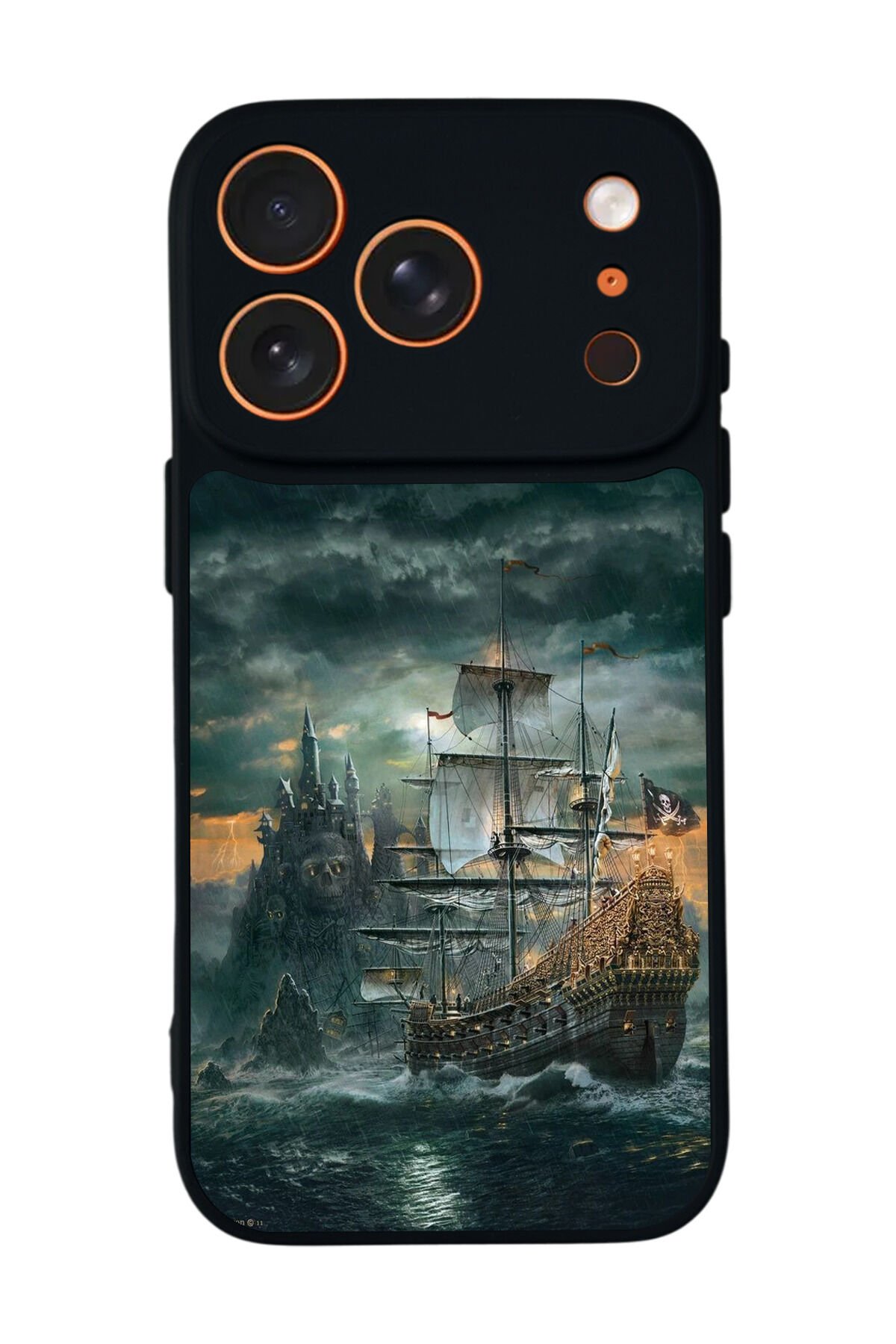 iPhone 17 Pro Uyumlu Korsan Tasarımlı Glossy Premium Kılıf