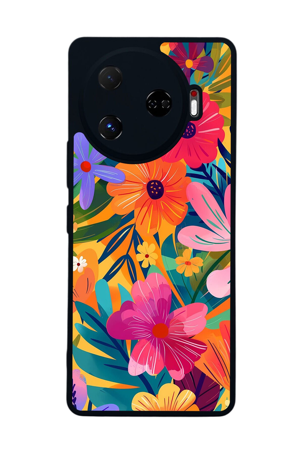 Tecno Camon 30 Pro Uyumlu Floral Tasarımlı Glossy Premium Kılıf