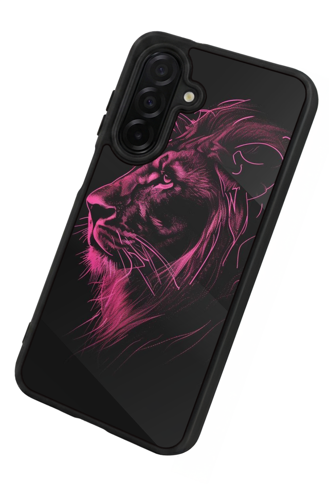 Samsung Galaxy A36 Uyumlu Aslan Tasarımlı Glossy Premium Kılıf