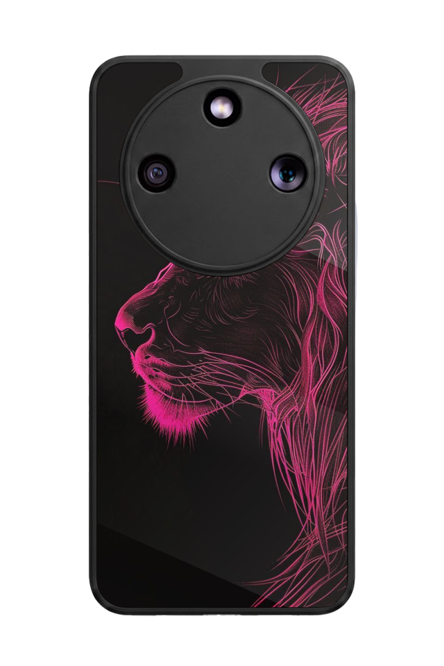 Honor Magic 8 Lite Uyumlu Aslan Tasarımlı Glossy Premium Kılıf