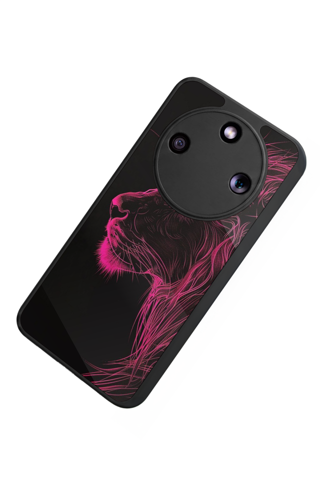 Honor Magic 8 Lite Uyumlu Aslan Tasarımlı Glossy Premium Kılıf