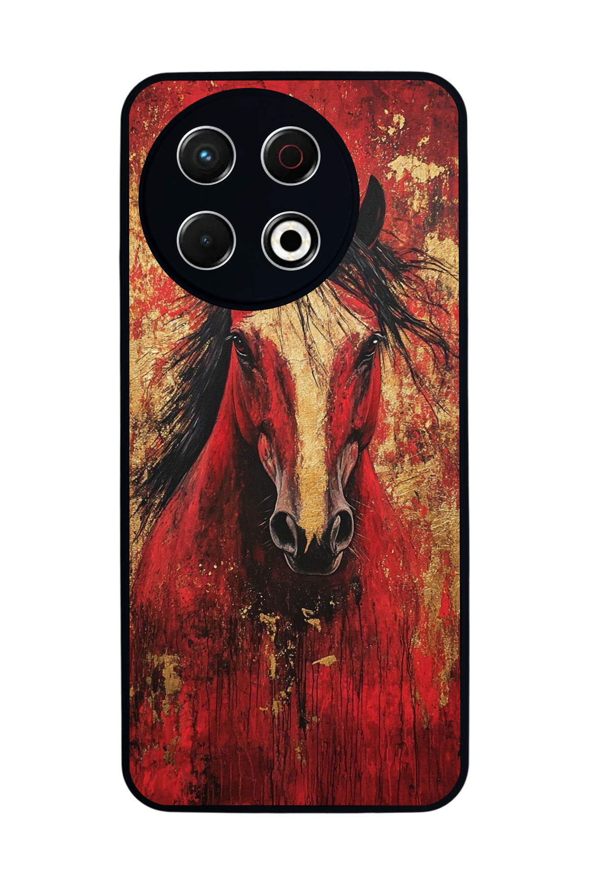 Tecno Spark 30 Pro Uyumlu At Horse Tasarımlı Glossy Premium Kılıf