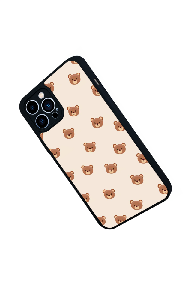 iPhone 12 Pro Max Uyumlu Ayı Tasarımlı Glossy Premium Kılıf