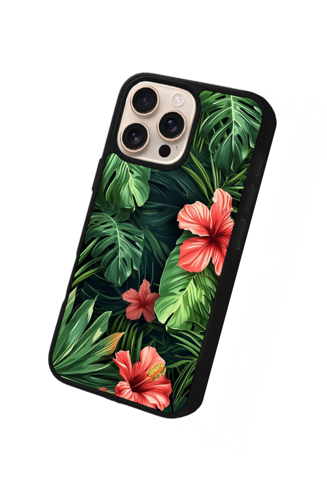 iPhone 14 Pro Uyumlu Botanik Tasarımlı Glossy Premium Kılıf