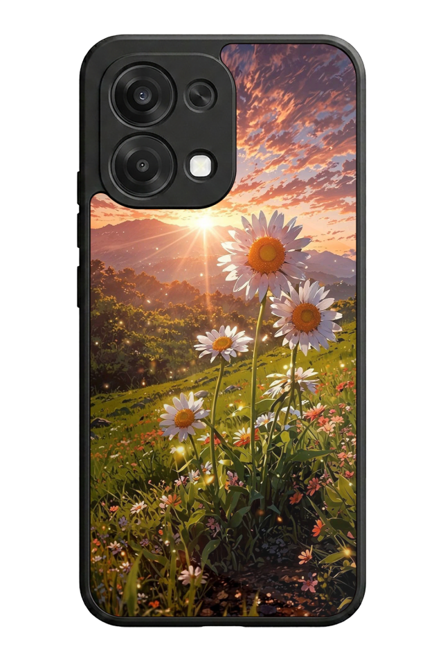Oppo A6 Pro Uyumlu Cicek Tasarımlı Glossy Premium Kılıf