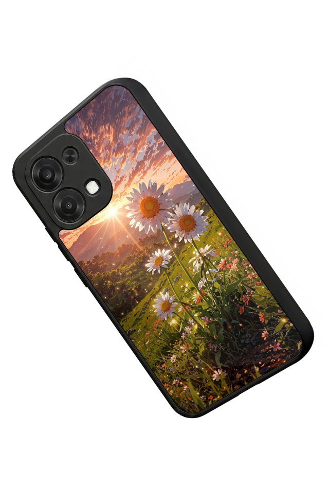 Oppo A6 Pro Uyumlu Cicek Tasarımlı Glossy Premium Kılıf