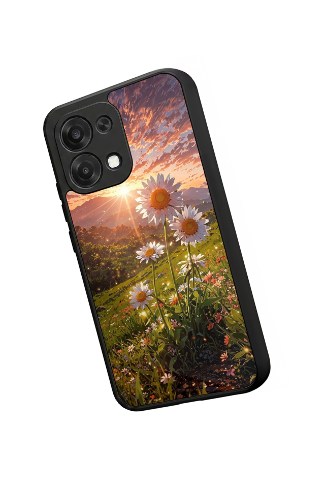 Oppo A6 Pro Uyumlu Cicek Tasarımlı Glossy Premium Kılıf