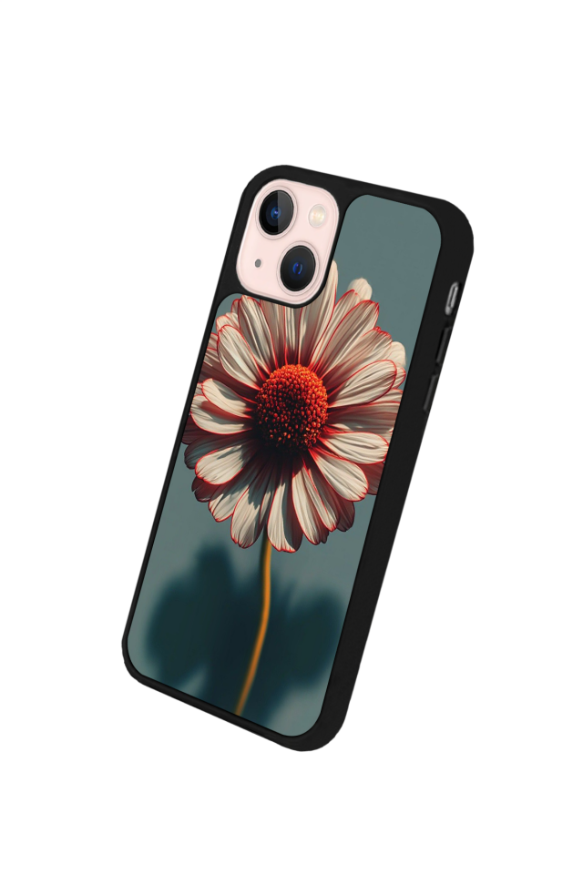iPhone 13 Mini Uyumlu Cicek Tasarımlı Glossy Premium Kılıf