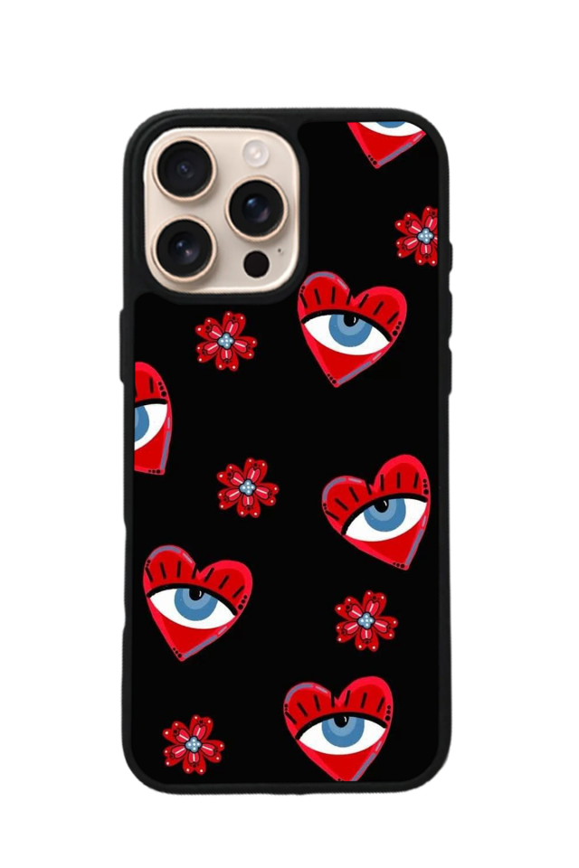 iPhone 15 Pro Uyumlu Göz Tasarımlı Glossy Premium Kılıf