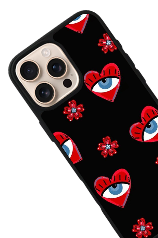 iPhone 15 Pro Uyumlu Göz Tasarımlı Glossy Premium Kılıf