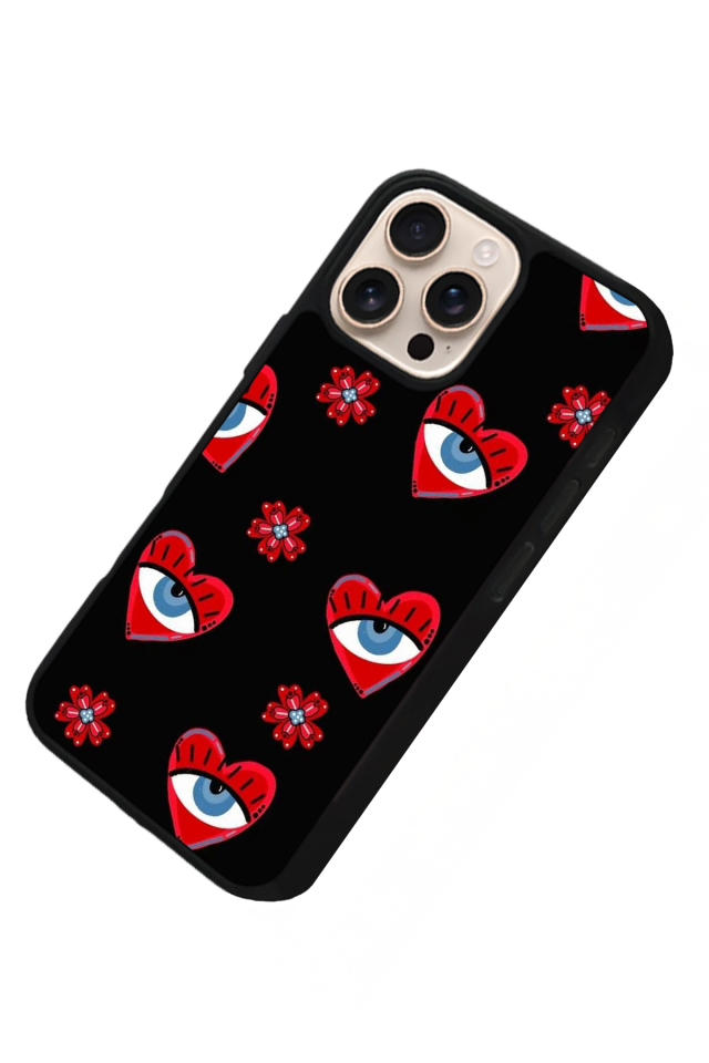 iPhone 15 Pro Uyumlu Göz Tasarımlı Glossy Premium Kılıf