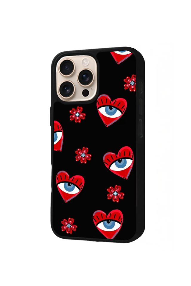 iPhone 15 Pro Uyumlu Göz Tasarımlı Glossy Premium Kılıf