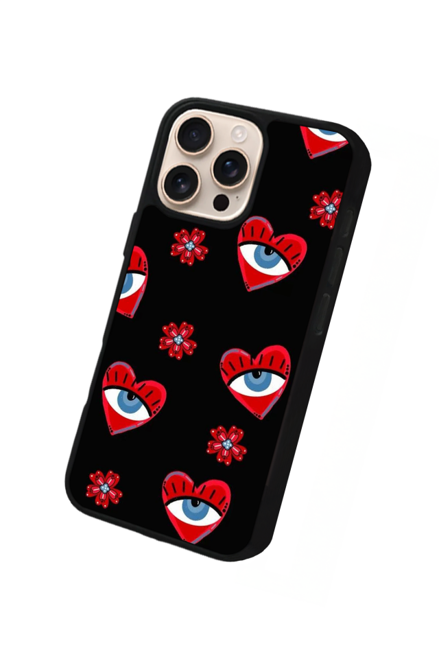iPhone 15 Pro Uyumlu Göz Tasarımlı Glossy Premium Kılıf