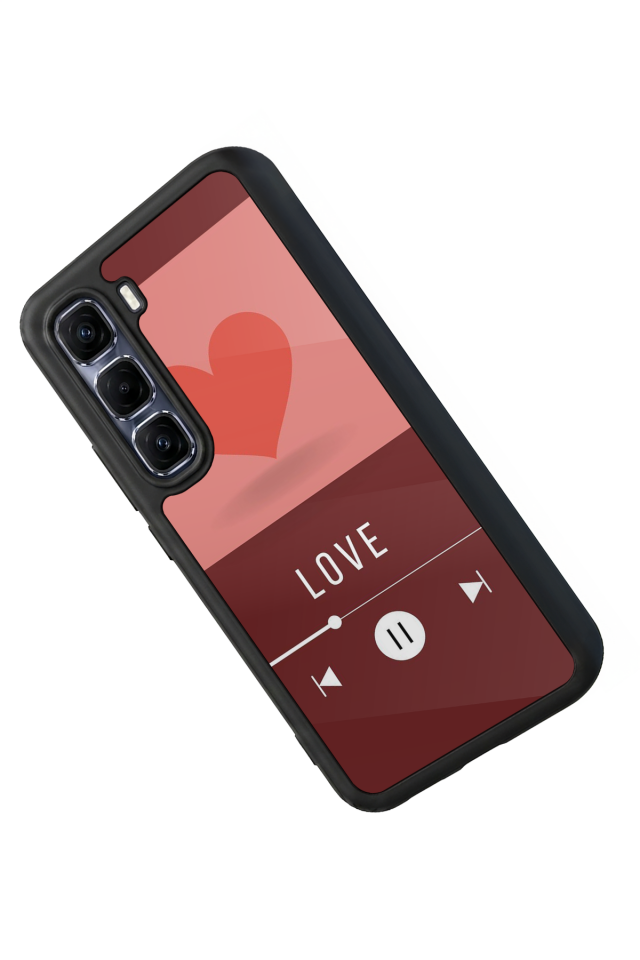 Infinix Hot 60 Pro Plus Uyumlu Kalp Love Tasarımlı Glossy Premium Kılıf
