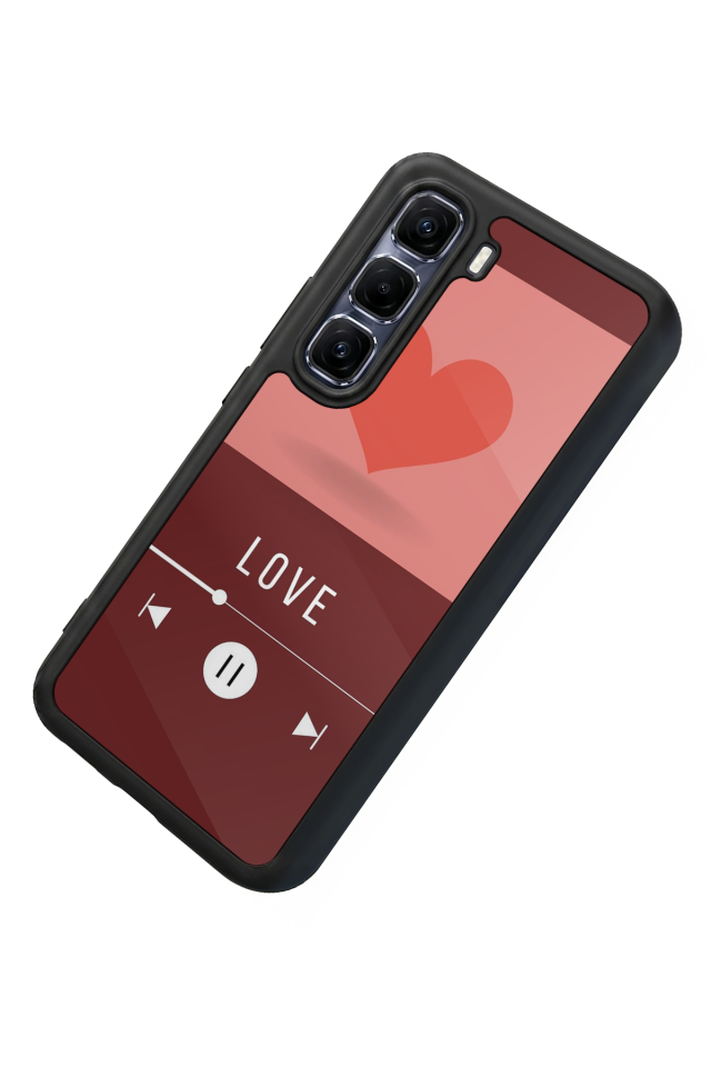 Infinix Hot 60 Pro Plus Uyumlu Kalp Love Tasarımlı Glossy Premium Kılıf