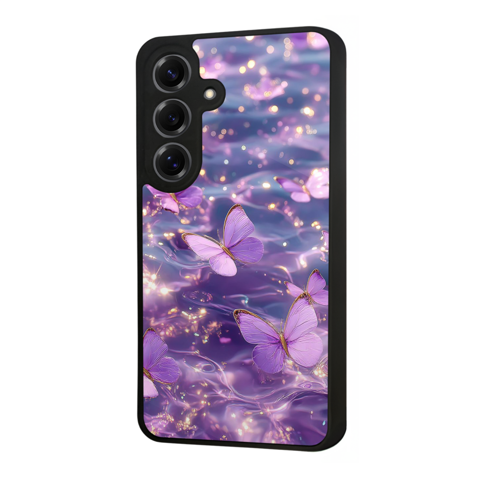 Samsung Galaxy S25 Uyumlu Kelebek Tasarımlı Glossy Premium Kılıf