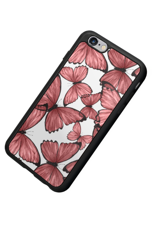 iPhone 6s Plus Uyumlu Kelebek Tasarımlı Glossy Premium Kılıf