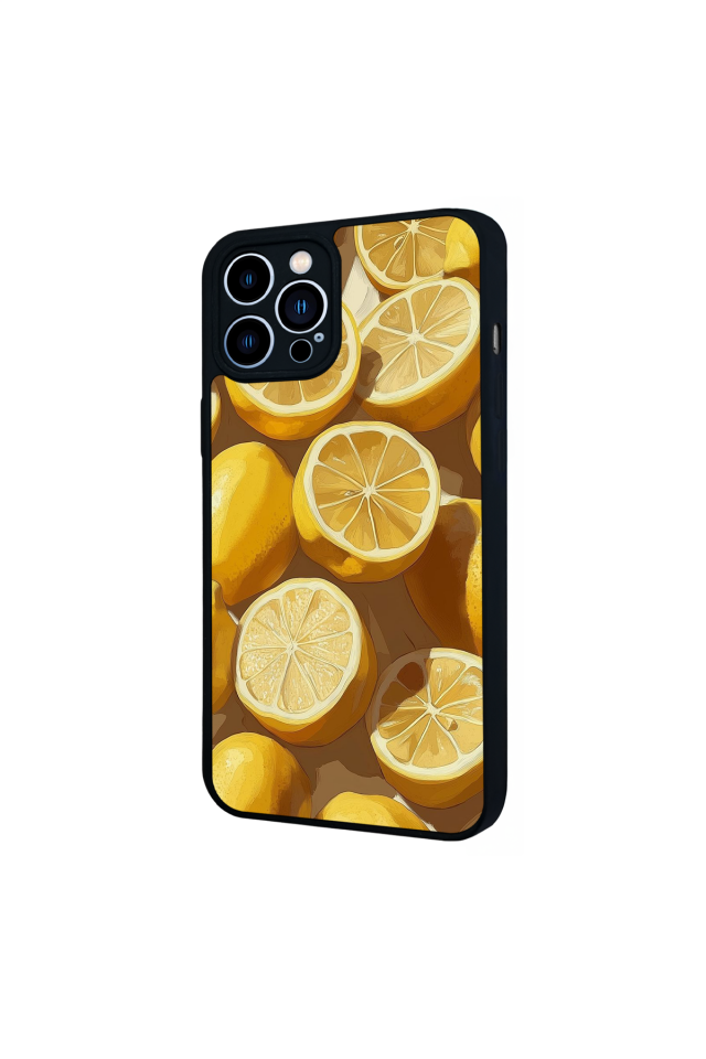 iPhone 13 Pro Max Uyumlu Limon Tasarımlı Glossy Premium Kılıf