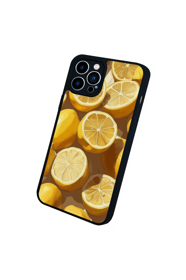 iPhone 13 Pro Max Uyumlu Limon Tasarımlı Glossy Premium Kılıf