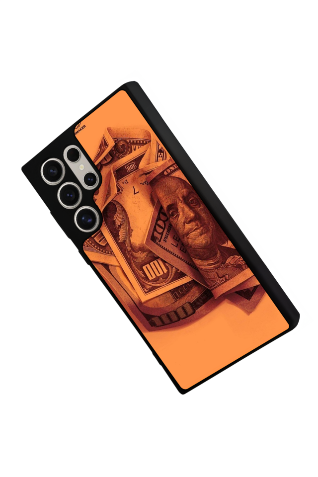 Samsung Galaxy S22 Ultra Uyumlu Money Para Tasarımlı Glossy Premium Kılıf
