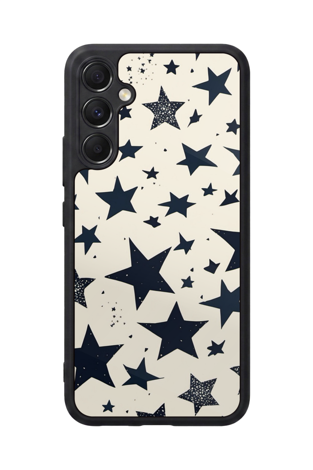 Samsung Galaxy M34 Uyumlu Retro Yildizlar Tasarımlı Glossy Premium Kılıf