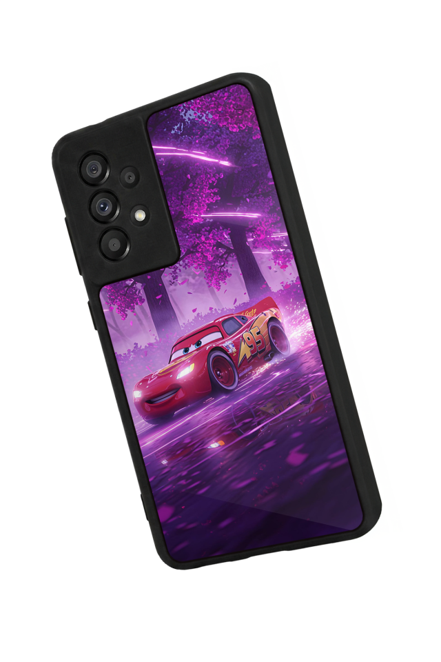 Samsung Galaxy A73 Uyumlu Şimsek McQueen Tasarımlı Glossy Premium Kılıf