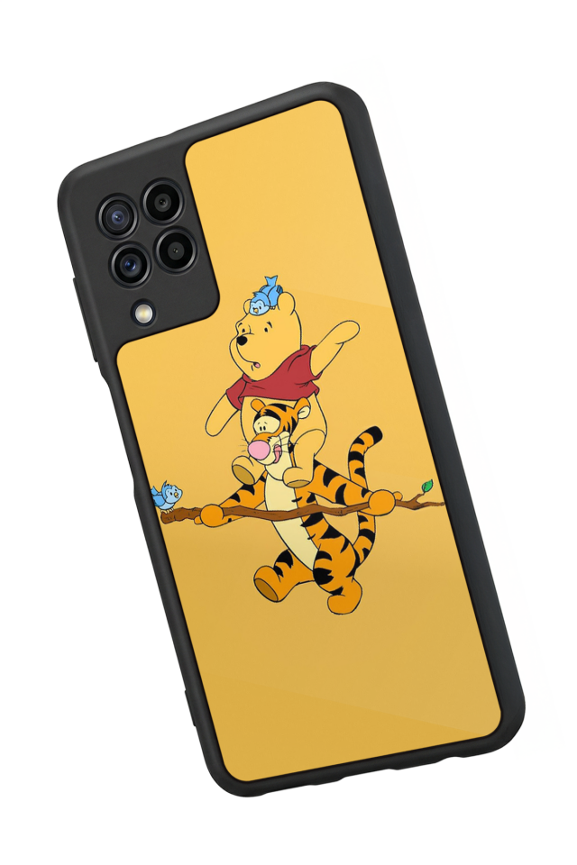 Samsung Galaxy M32 Uyumlu Winnie Tasarımlı Glossy Premium Kılıf