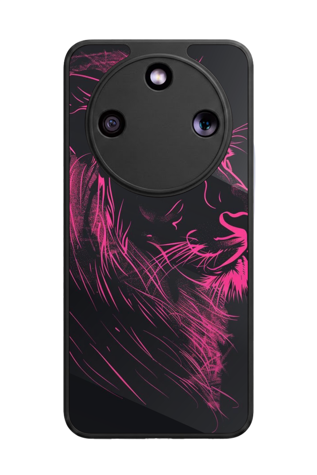 Honor Magic 8 Lite Uyumlu Aslan Tasarımlı Glossy Premium Kılıf