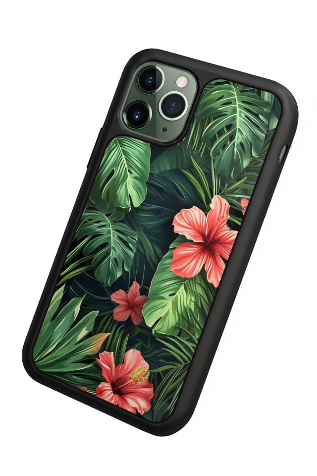 iPhone 11 Pro Max Uyumlu Botanik Tasarımlı Glossy Premium Kılıf