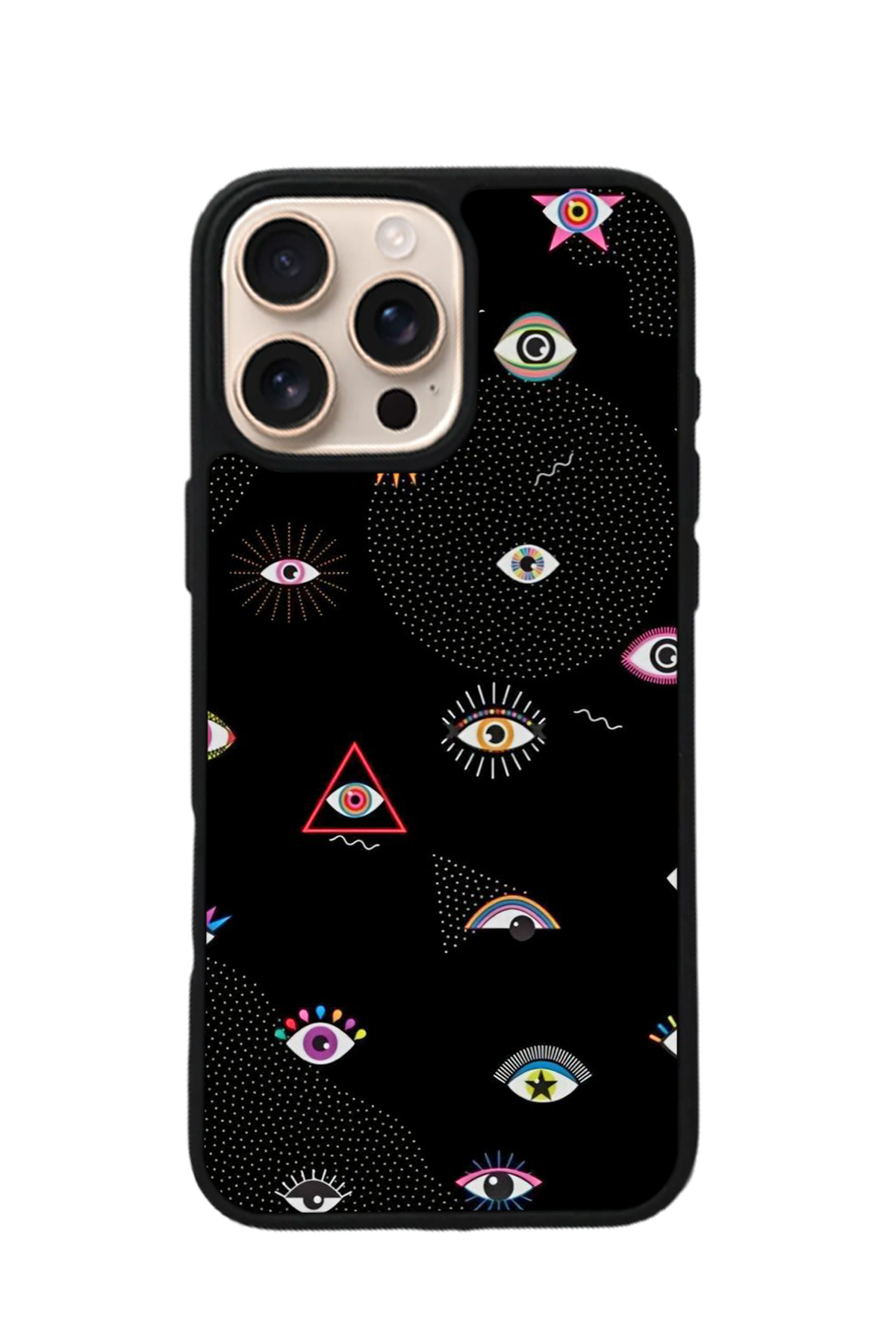 iPhone 15 Pro Uyumlu Göz Tasarımlı Glossy Premium Kılıf