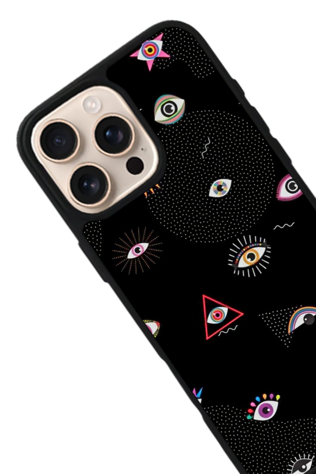 iPhone 15 Pro Uyumlu Göz Tasarımlı Glossy Premium Kılıf