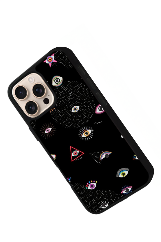 iPhone 15 Pro Uyumlu Göz Tasarımlı Glossy Premium Kılıf