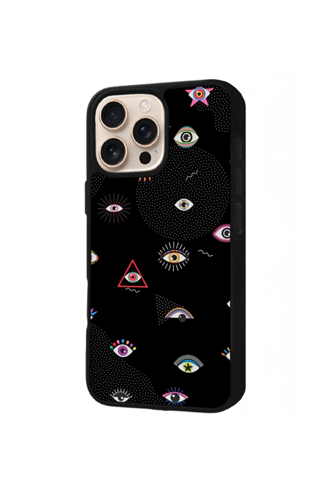 iPhone 15 Pro Uyumlu Göz Tasarımlı Glossy Premium Kılıf