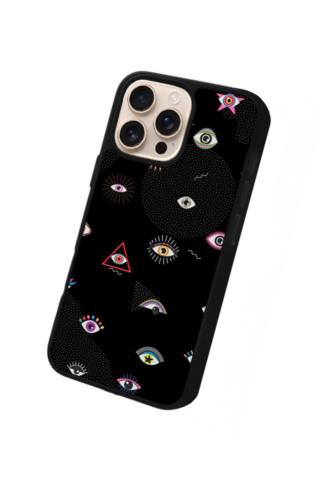 iPhone 15 Pro Uyumlu Göz Tasarımlı Glossy Premium Kılıf