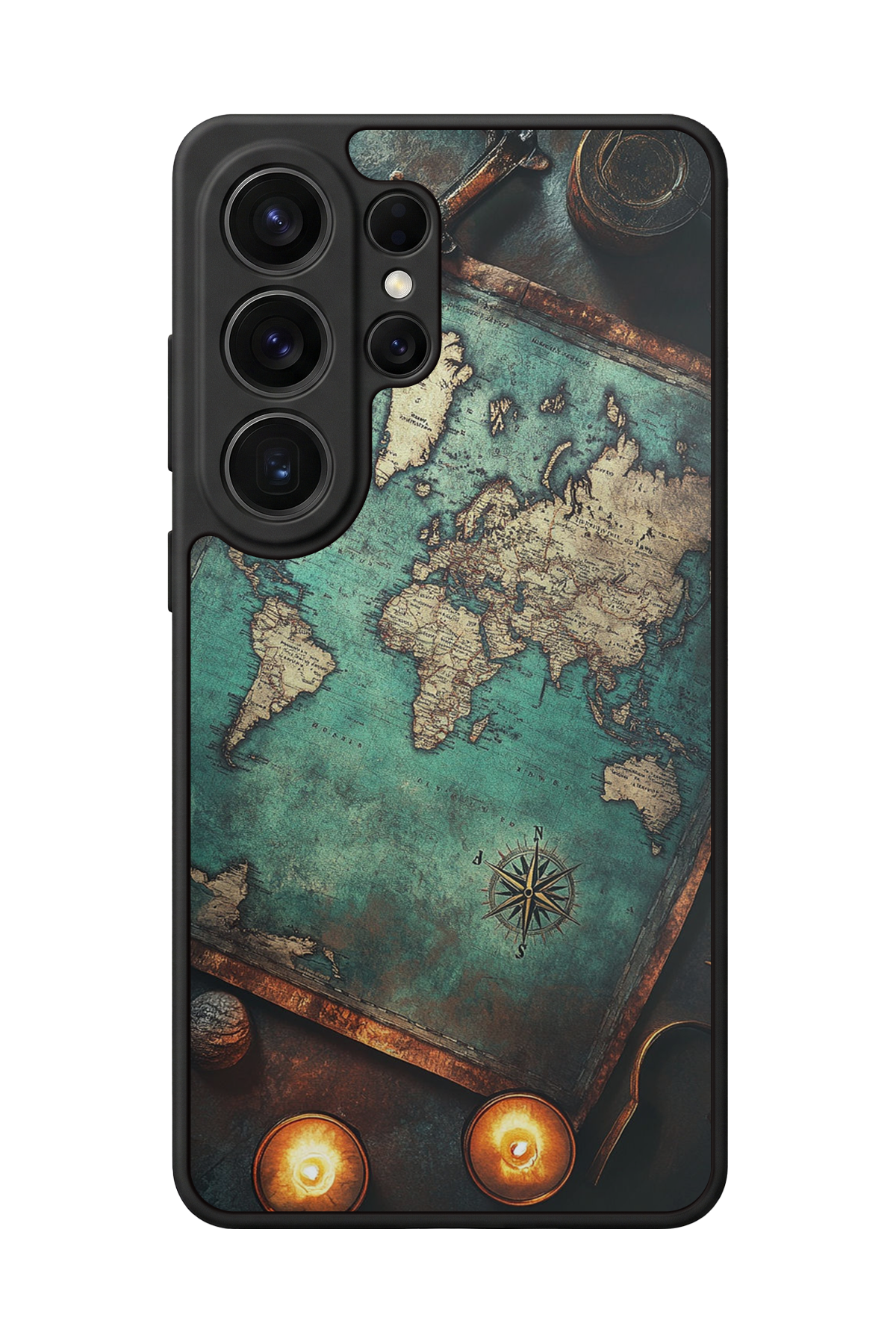 Samsung Galaxy S26 Ultra Uyumlu Harita Tasarımlı Glossy Premium Kılıf