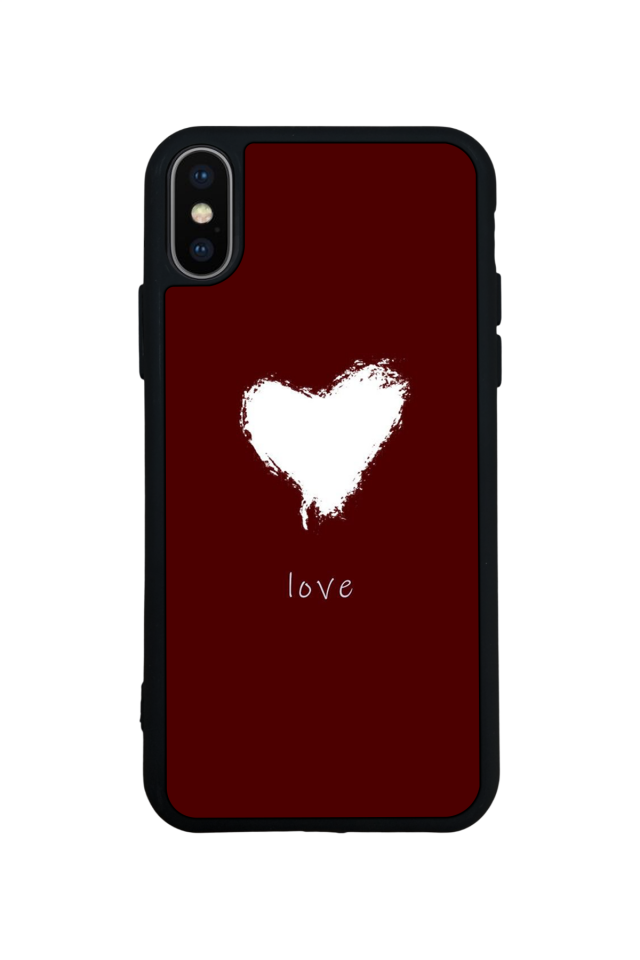 iPhone XS Max Uyumlu Kalp Love Tasarımlı Glossy Premium Kılıf