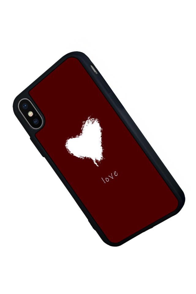 iPhone XS Max Uyumlu Kalp Love Tasarımlı Glossy Premium Kılıf